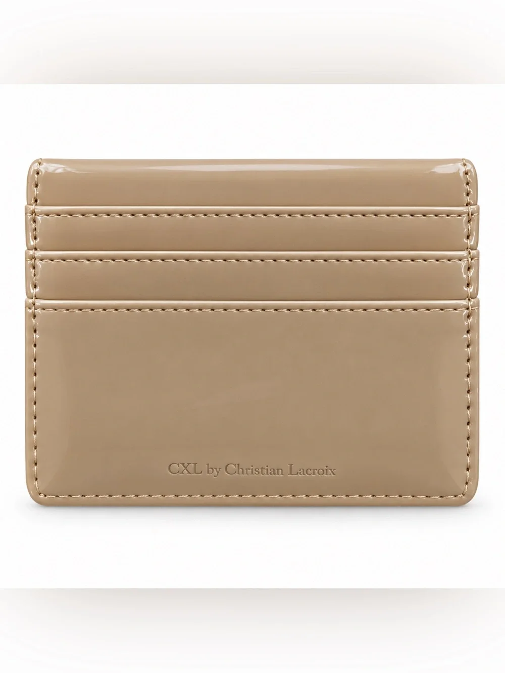 CXL Christian Lacroix Latte Patent Multipurpose Card Holder